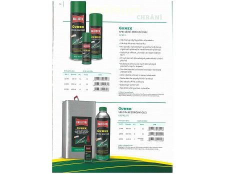 Olej na zbraně 100ml, Gunex spec.oil 100, Ballistol  23011