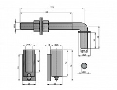 Závěs regulovatelný M16 102mm Černý lak