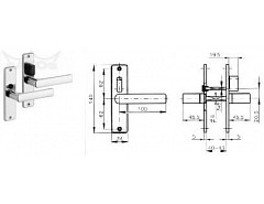 Kování mezipokojové 804 Cr-nerez