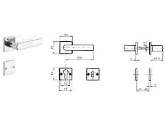 Kován čtvercové 804 FAB rozetové Cr-nerez