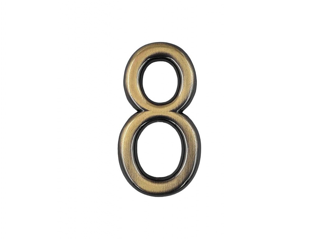 Číslice "8" na dveře NZ 75mm Bronz