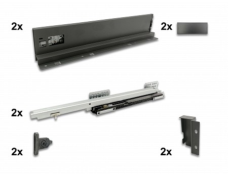 Výsuv box H-88mm, L-500mm antracit 35kg "AKČNÍ CENA BEZ SLEVY"