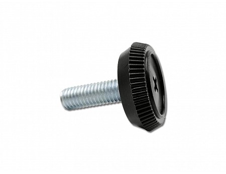 Nožka (kluzák) stavitelný se záv., černý, M8 x 33mm