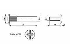 Spojovací kování M4 35-43mm Ni