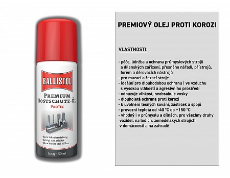 Prémiový olej proti korozi ProTec sprej 200 ml, BALLISTOL 25260