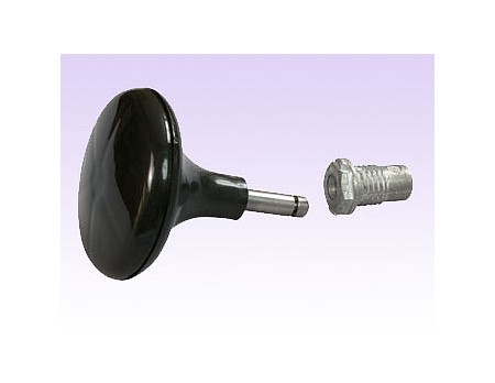 Kluzák ČERNÝ 60 + pouzdro (K&S) nosnost 70kg, čep 8mm