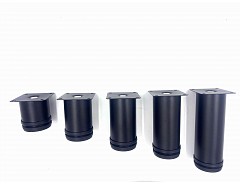 Nožka průměr 50 x 150mm ČERNÁ MATNÁ rektifikační