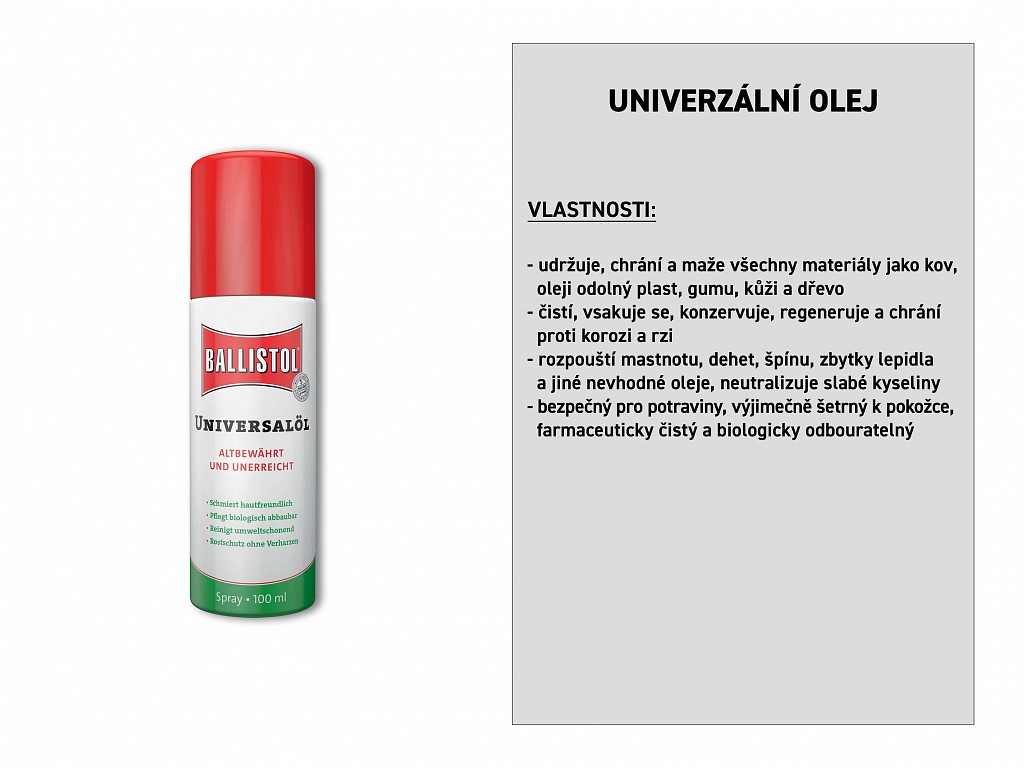 Univerzální olej 100 ml sprej, BALLISTOL 21611 (21600)