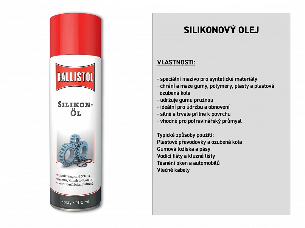 Silikonový olej sprej 400 ml, BALLISTOL 25612 (25307)