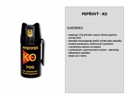 Pepřový KO FOG sprej 40 ml, BALLISTOL 24448 (24450,24416) (015859)