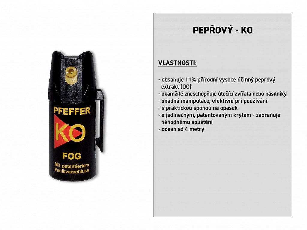 Pepřový KO FOG sprej 40 ml, BALLISTOL 24416 (24450,24448) (015859)