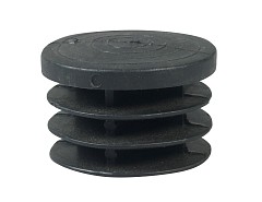 Ucpávka plastová kulatá-plochá  černá 30mm