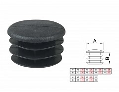 Ucpávka plastová kulatá plotová černá 80mm