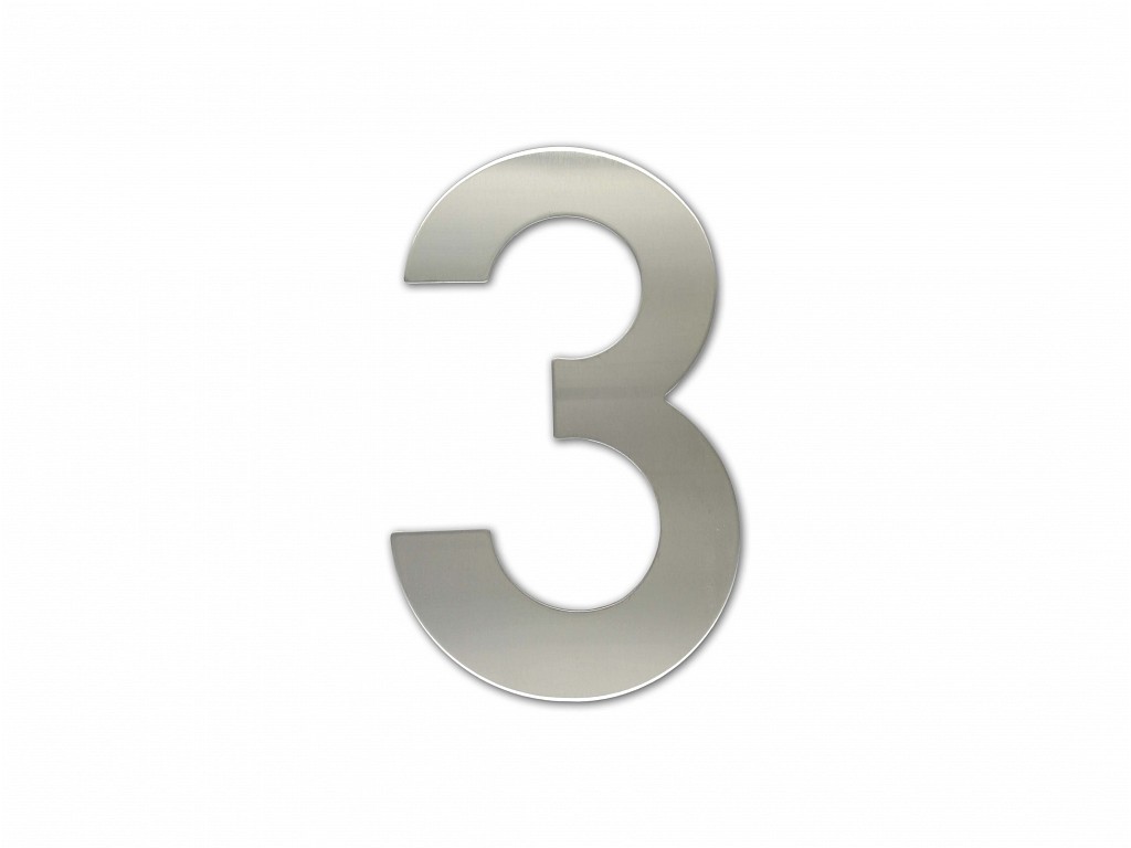 Číslice "3" fasádní 150mm NEREZ