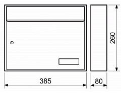 RADEK -ANTRACIT pošt. schránka  385X260X80 "X"