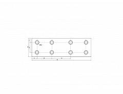 Spojovací plech dvojitý 100x30x2 mm BZn