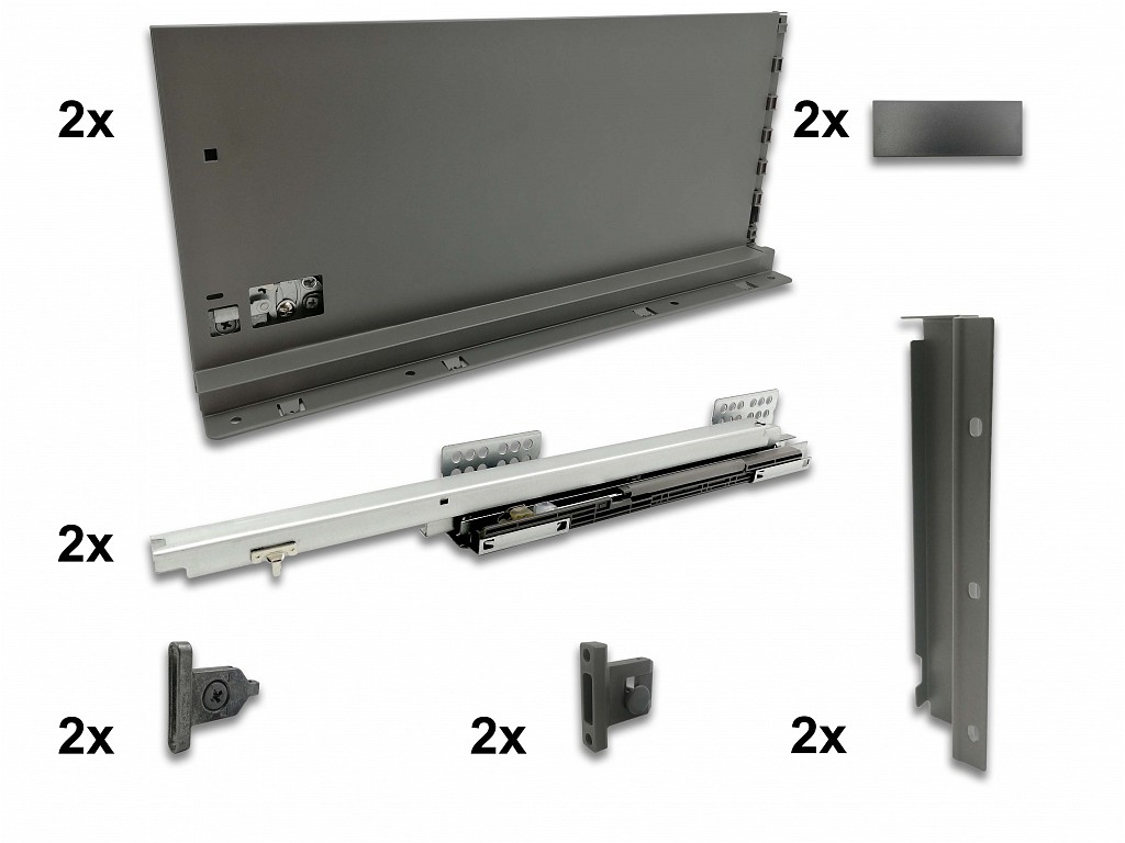 Výsuv box H-203mm, L-500mm antracit 35kg