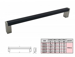 JULIE úchytka 12/320(333) ČERNÁ/ Ni-broušená