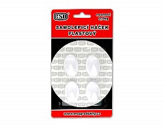 Samolepící háček bílý 24x35mm plast (bli.4ks), ESO