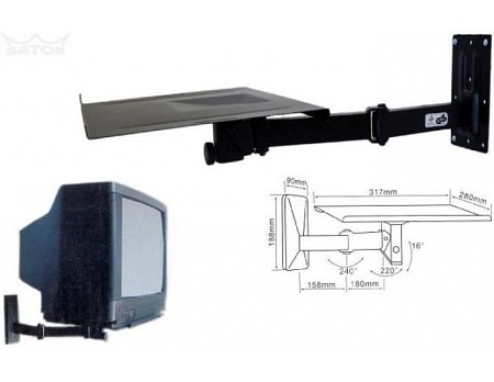 Konzola DRŽÁK B-30 TV ČERNÁ/30kg "AKČNÍ CENA BEZ SLEVY"