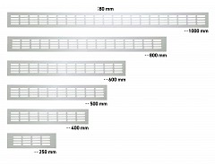 Větrací mřížka 80/1000mm HLINÍK