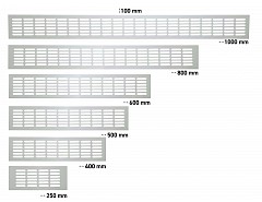 Větrací mřížka 100/800mm HLINÍK