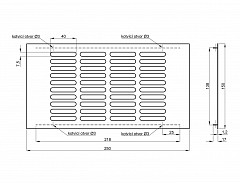 Větrací mřížka 150/250 HLINÍK