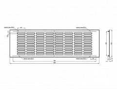 Větrací mřížka 150/800 HLINÍK