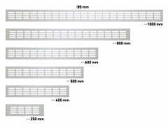 Větrací mřížka 80/600 imitace NEREZ