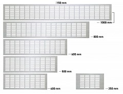 Větrací mřížka 150/400 imitace NEREZ