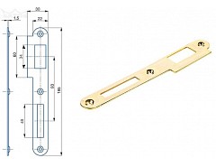 Protiplech K 180 BZn ''L'' 2/2 rovný oblý