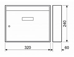 PAVEL BÍLÁ pošt.schránka 320x240x60 "X"