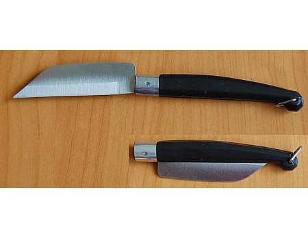 Nůž zavírací 155mm, černá plastová rukojeť