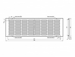 Větrací mřížka 150/600 imitace NEREZ