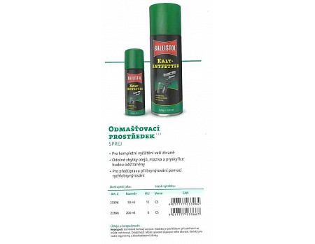 Odmašťovací prostředek 23396 Cold degreaser spray, 50 ml BALLISTOL(23356)