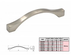 AMÉLIE 224/241mm úchytka NI-broušený