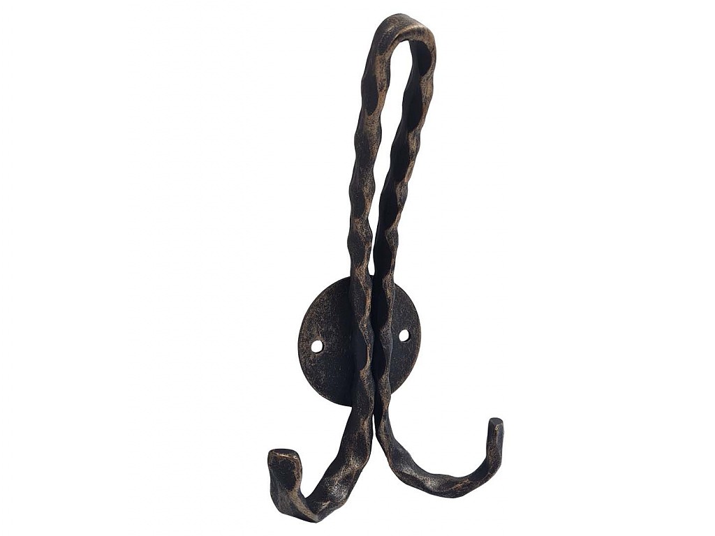 Věšák kovaný velký VLNKA patina 185x85x40mm "AKČNÍ CENA BEZ SLEVY"