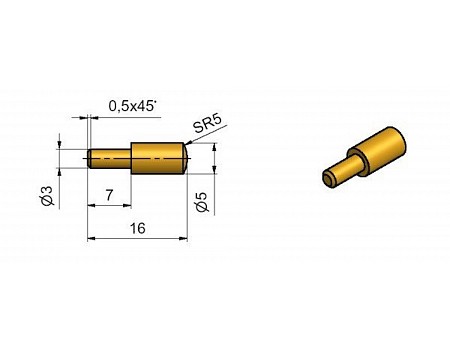 Čípková podpěra 5/3 Ms TKZ č.8160000A