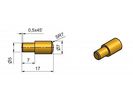 Čípková podpěra 7/5 Ms TKZ č.8162000A