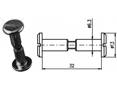 Spojovací kování 32 mm Zn č.8601053A