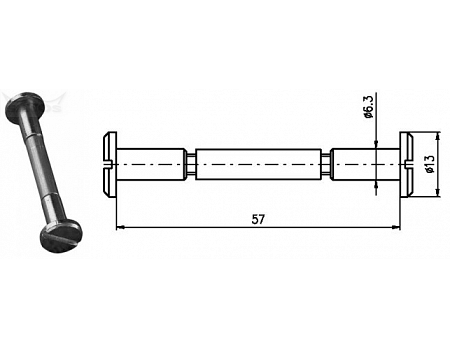 Spojovací kování 57 mm Zn č.8605053A