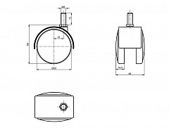 Kolečko ROL-N 50-šroub M8