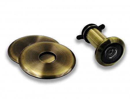 Průhledítko (kukátko) bronz kompletní 35-55mm 160 stupňů