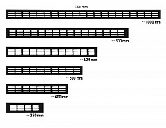 Větrací mřížka 60/500mm ČERNÁ MAT