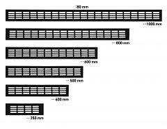 Větrací mřížka 80/600mm ČERNÁ MAT