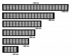 Větrací mřížka 100/250mm ČERNÁ MAT