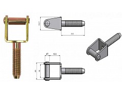 Skoba ok. k zašroubování M8x34,5 PMS 65990800