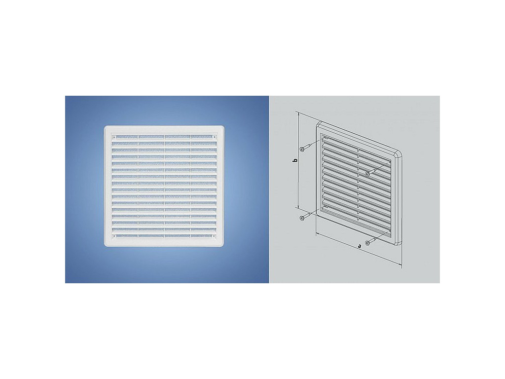 Mřížka-krytka 150x150 síťovina BÍLÁ