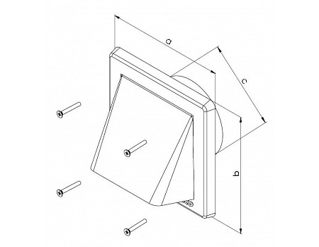 Větrací mřížka gravitační - klapka 175x175 GK/125 bílá