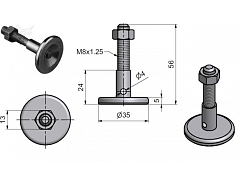 Regulační šroub 35 M8 ZnB 81800530